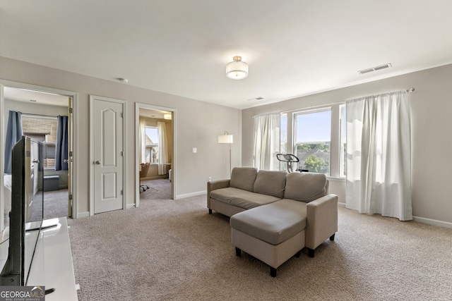 view of carpeted living room