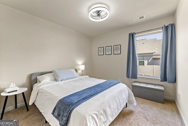 view of carpeted bedroom