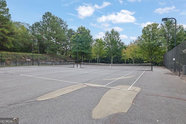 view of tennis court