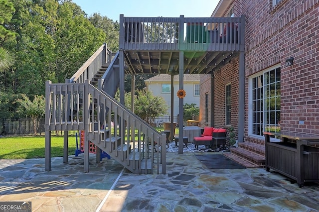 view of patio / terrace featuring a deck