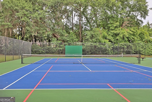 view of sport court