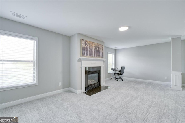 view of carpeted living room