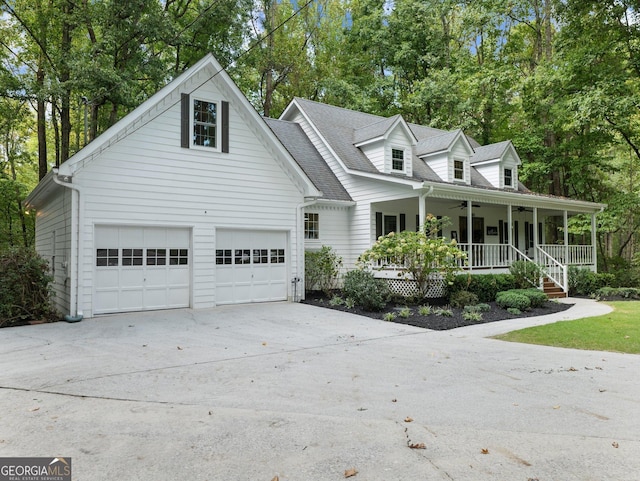 cape cod home with a porch