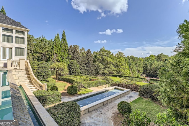 9620 Cedar Grove Rd, Fairburn, GA 30213 - view of swimming pool featuring stairs