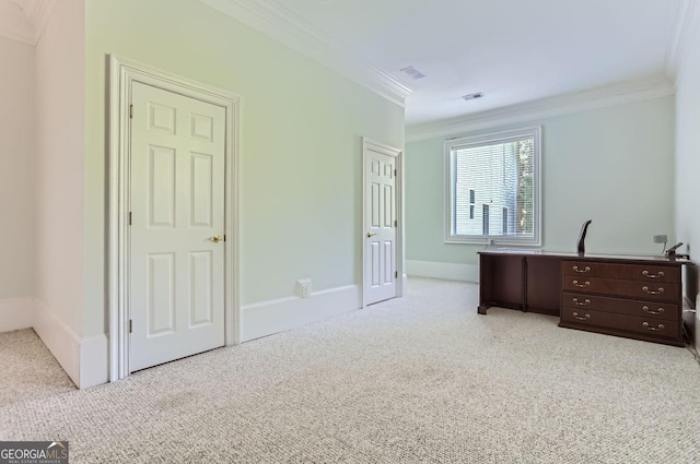 9620 Cedar Grove Rd, Fairburn, GA 30213 - unfurnished bedroom featuring ornamental molding, carpet floors, and baseboards