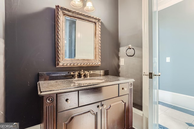 9620 Cedar Grove Rd, Fairburn, GA 30213 - bathroom featuring vanity and tile patterned floors