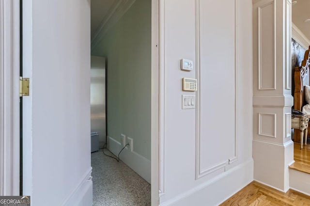 9620 Cedar Grove Rd, Fairburn, GA 30213 - bathroom featuring ornamental molding and baseboards