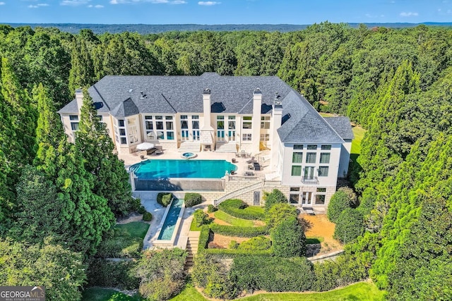 9620 Cedar Grove Rd, Fairburn, GA 30213 - view of subject property featuring a heavily wooded area and a pool area