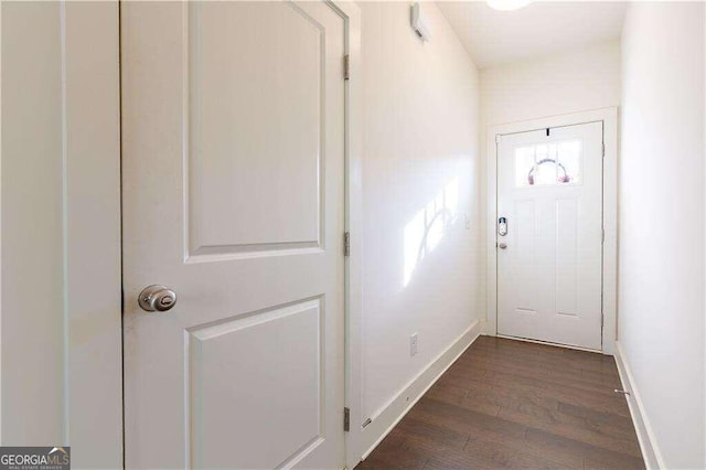 entryway featuring dark hardwood / wood-style floors