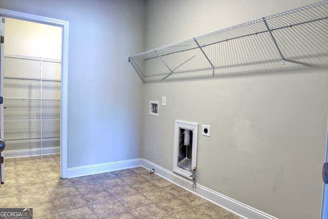 laundry area with washer hookup, hookup for a gas dryer, and hookup for an electric dryer