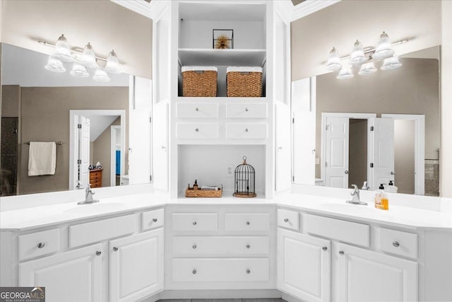 bathroom with vanity