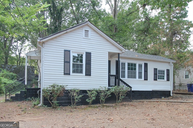 view of front of home