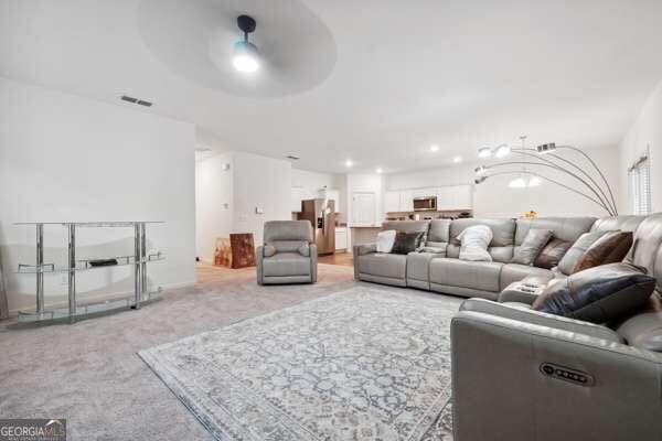 view of carpeted living room