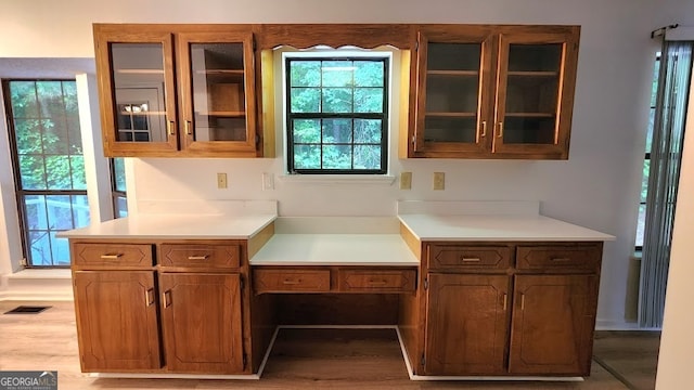 kitchen featuring light hardwood / wood-style floors