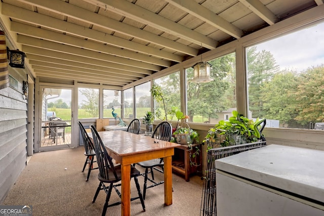 view of sunroom