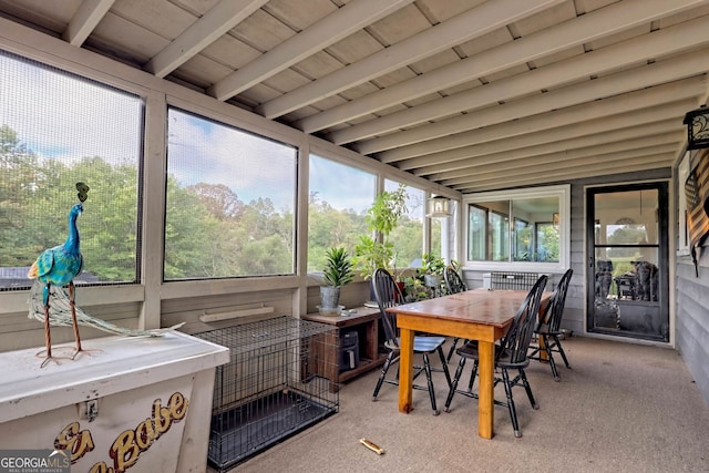 view of sunroom / solarium