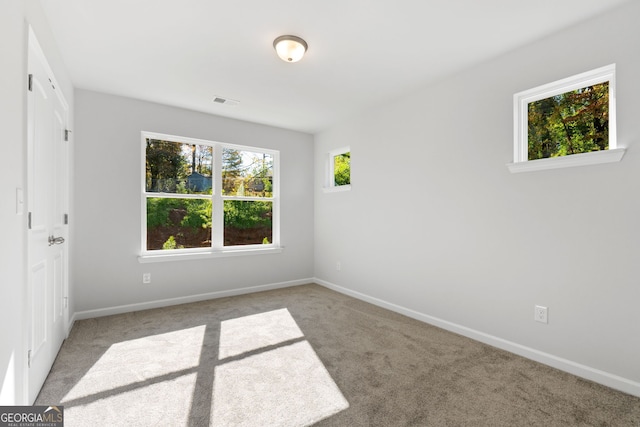 view of carpeted empty room