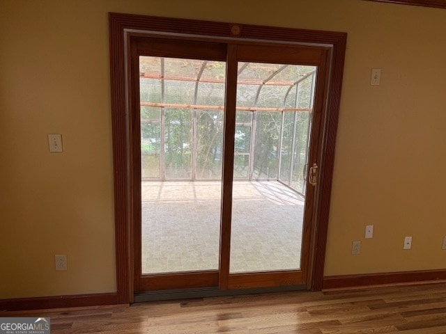 entryway featuring light hardwood / wood-style flooring