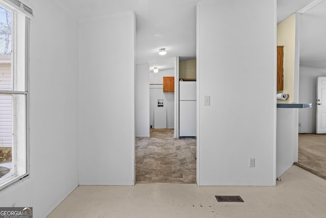 spare room featuring crown molding