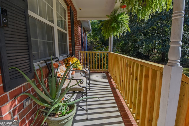 balcony with a porch