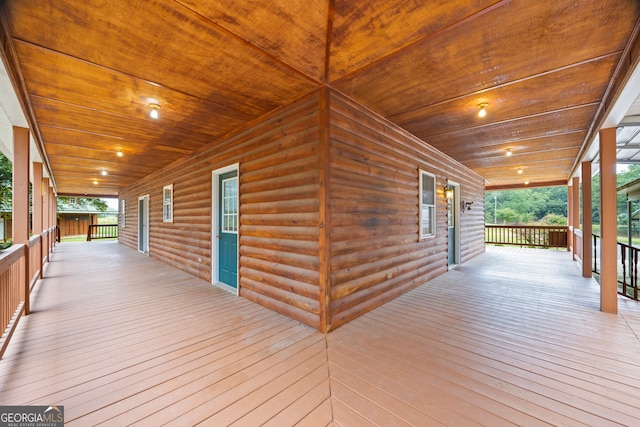 view of wooden terrace