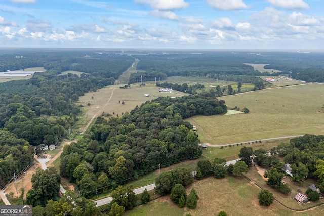 bird's eye view featuring a rural view