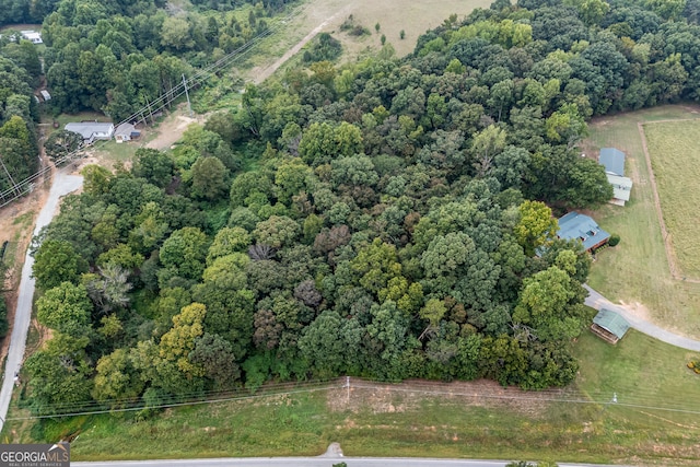 drone / aerial view with a rural view