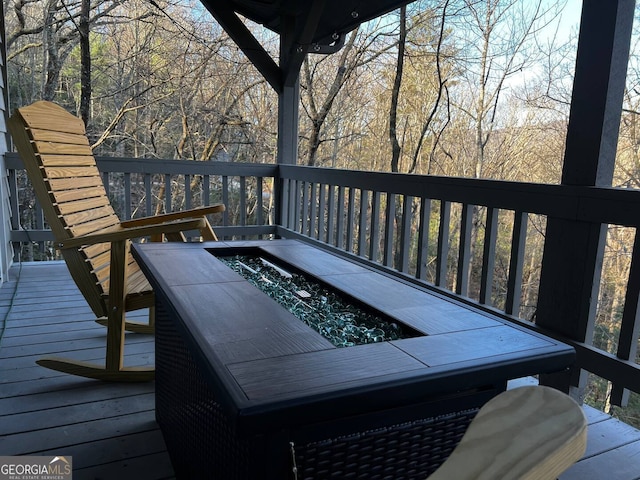 view of wooden terrace