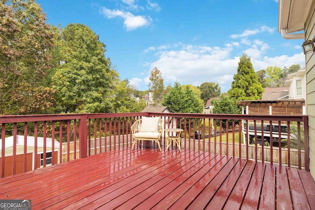 view of wooden deck