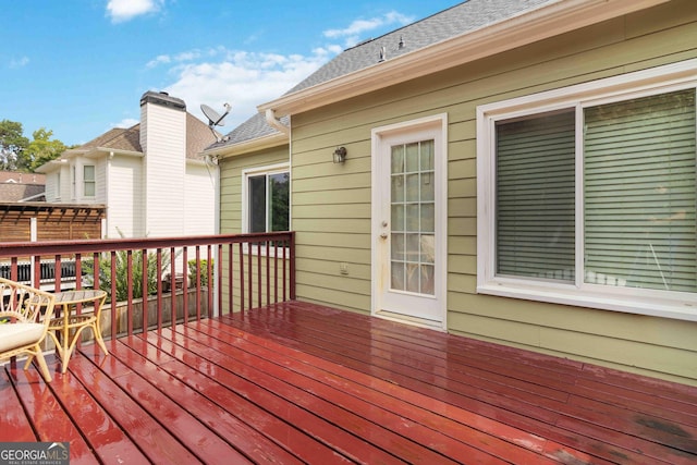 view of wooden deck