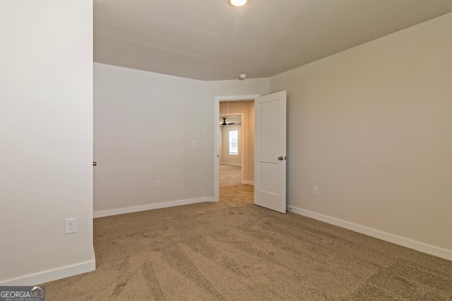 view of carpeted empty room