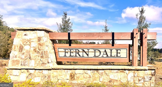 view of community sign