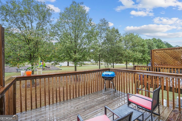 view of wooden terrace