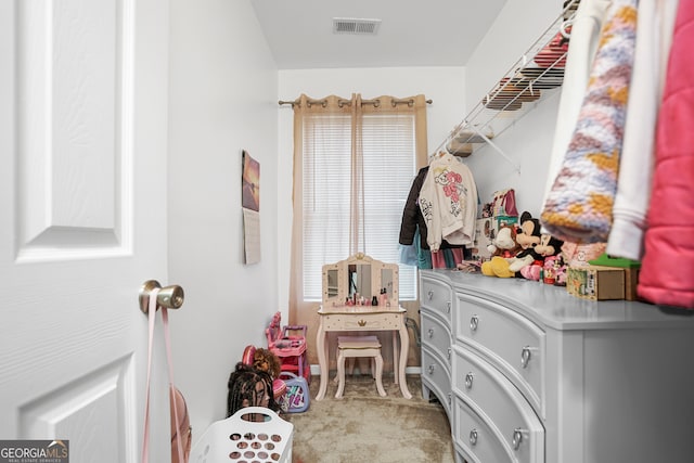 interior space with light colored carpet