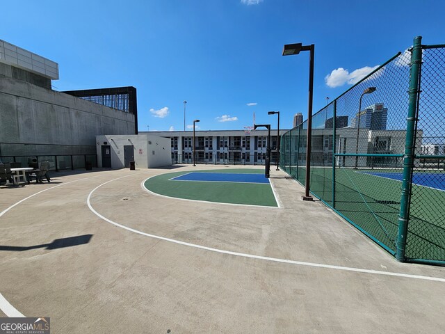 view of basketball court