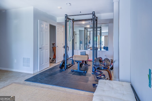 view of exercise room