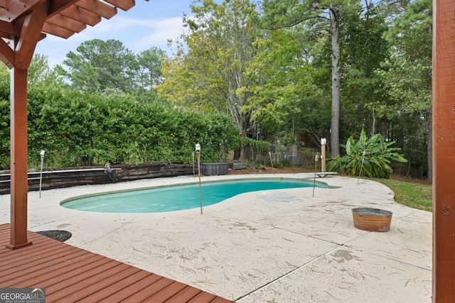 view of pool with a patio