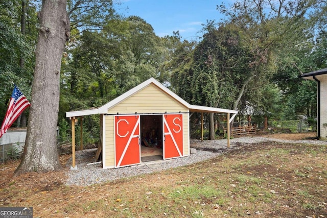 view of outbuilding