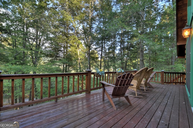 view of wooden deck