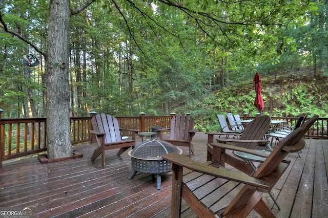 view of wooden deck