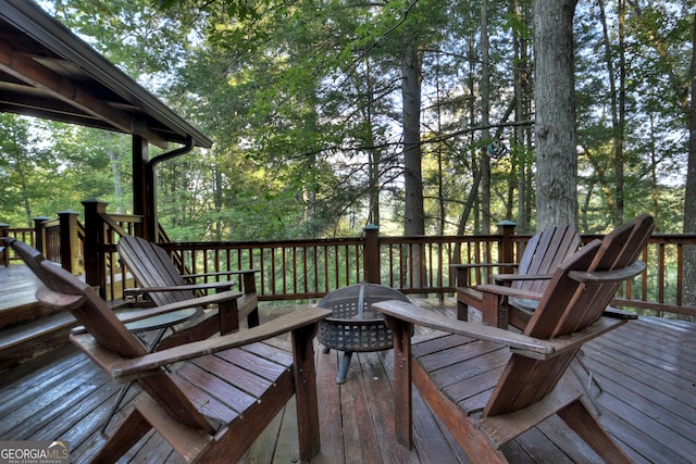 view of wooden terrace