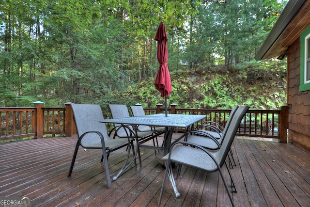 view of wooden terrace