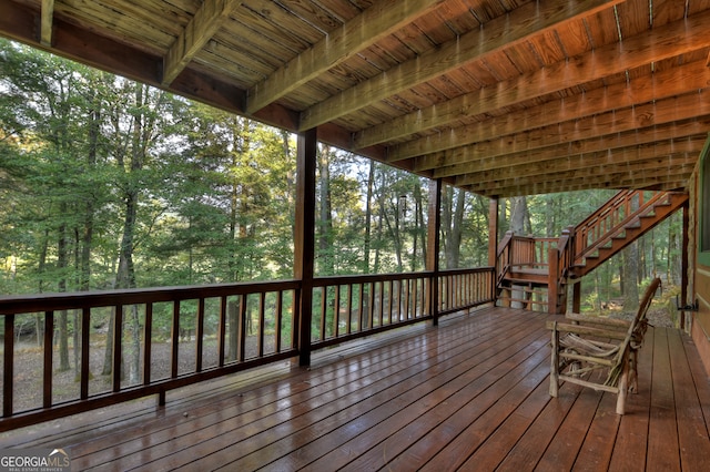 view of wooden terrace