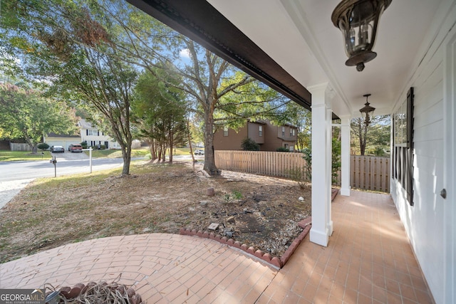 view of patio / terrace with a porch