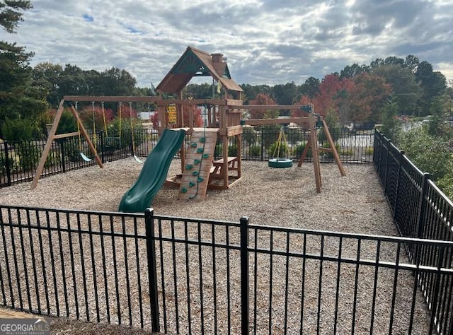 view of jungle gym