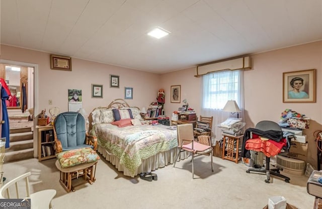 view of carpeted bedroom