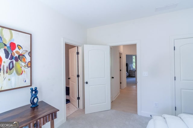 view of carpeted bedroom