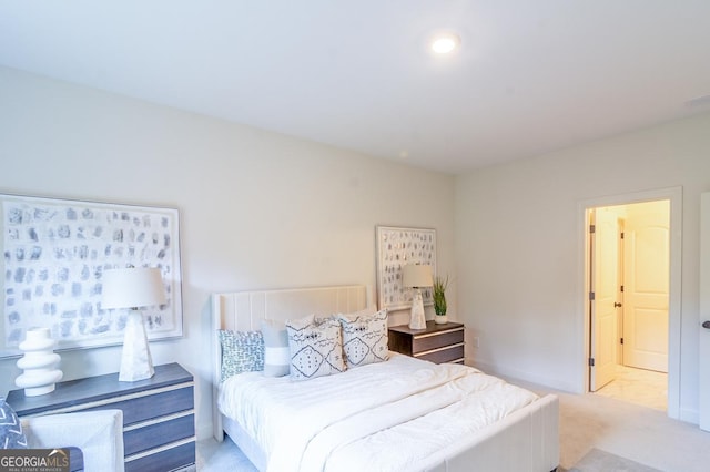 view of carpeted bedroom