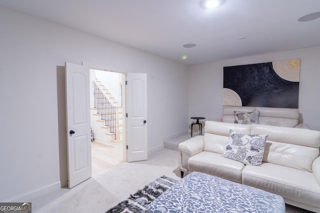 view of carpeted living room