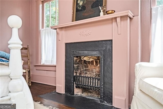 interior details featuring hardwood / wood-style floors